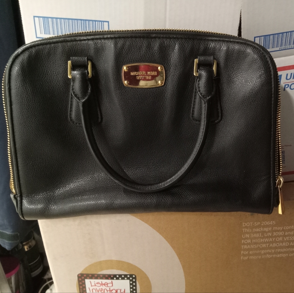 Michael Kors Black Leather Handbag